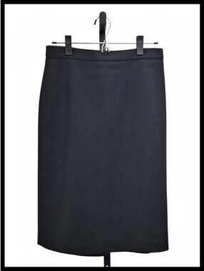 PURE Collection Wool Pencil Skirt Lined Black Size 4 Classic Timeless Minimalist